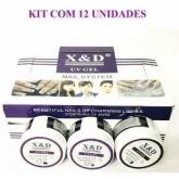 Kit com 12 unidades X&D UV Gel